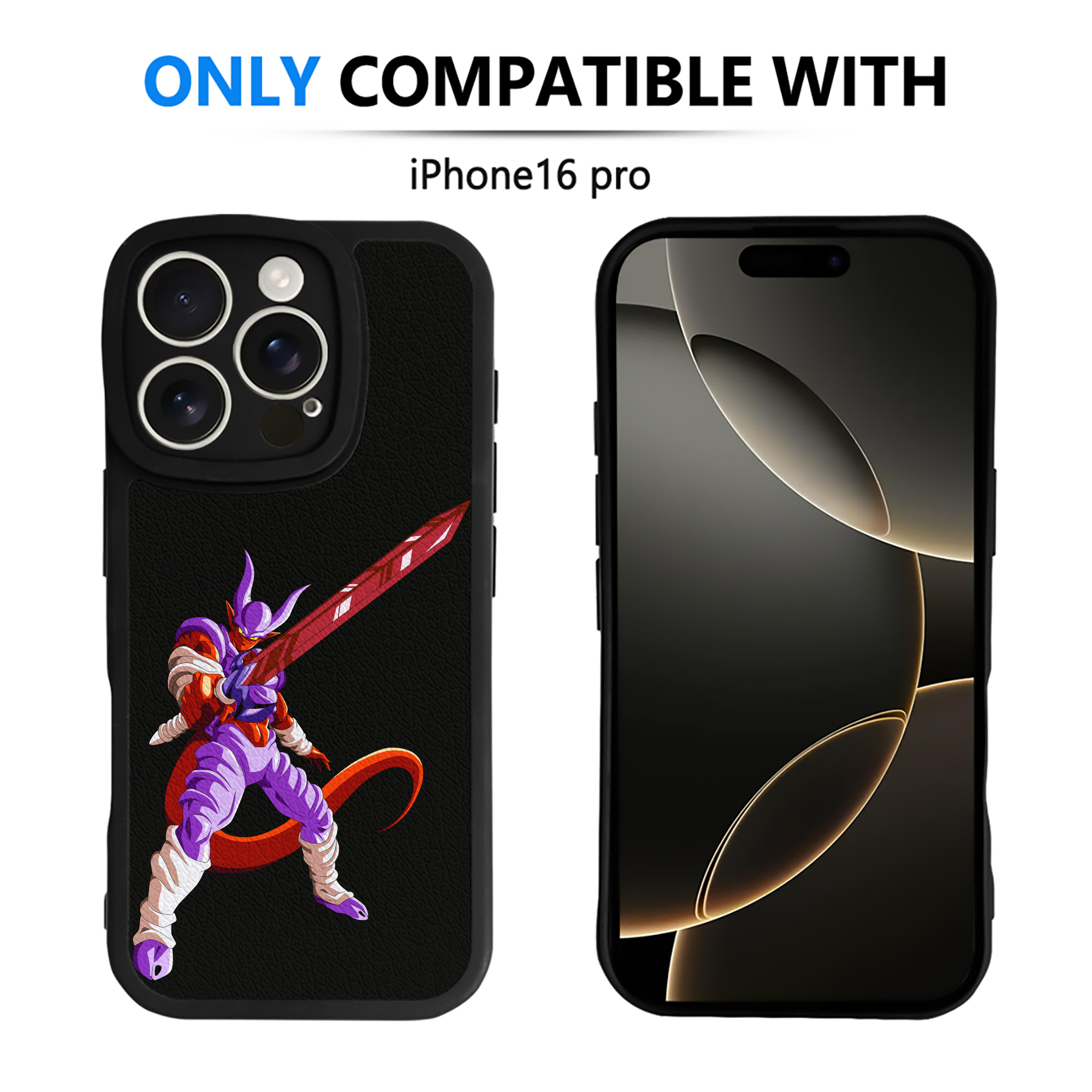 （画像用） ドラゴンボール ジャネンバ DRAGON BALL Janemba 【iPhone 16シリーズ対応】シリコンスマホケース（レザー調） 材質：シリコン